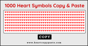 1000 Heart Emoji [♥♡ ️ ♡ ⃗ ] Copy And Paste
