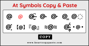 At Symbols Copy Paste [ @ ﹫【＠】@͓̽ ≋@≋ ]