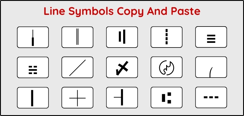 Line Symbols Copy And Paste