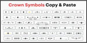 Crown Symbols Copy and Paste [♕♔⋆⁺♛👑♚]