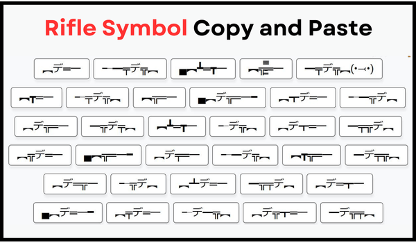 Rifle Symbol Copy and Paste