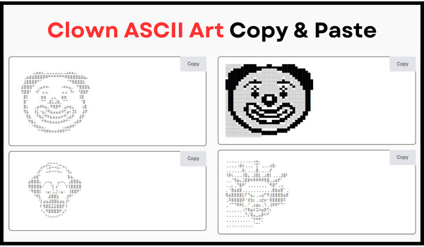 Clown ASCII Art Copy & Paste