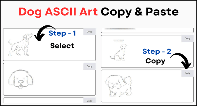 Dog ASCII Art Copy and Paste