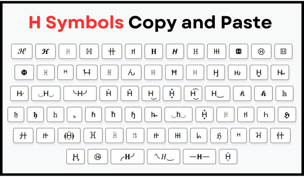 H Symbols Copy and Paste
