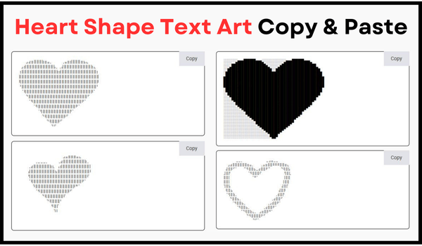 Heart Shape Text Art