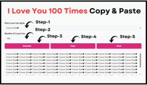 I Love You 100 Times Copy and Paste