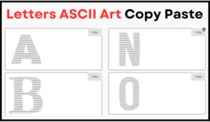 Letters ASCII Art Copy and Paste