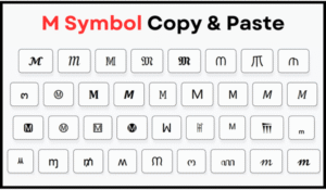 M Symbol [𝓜 𝔐 𝕄 ᗰ ʍ M͓̽] Copy and Paste