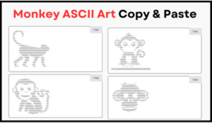 Monkey ASCII Art Copy and Paste