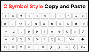 O Symbol [𝕺 𝕆 𝓞 𝙊 ᴼ 𝗢] Copy and Paste