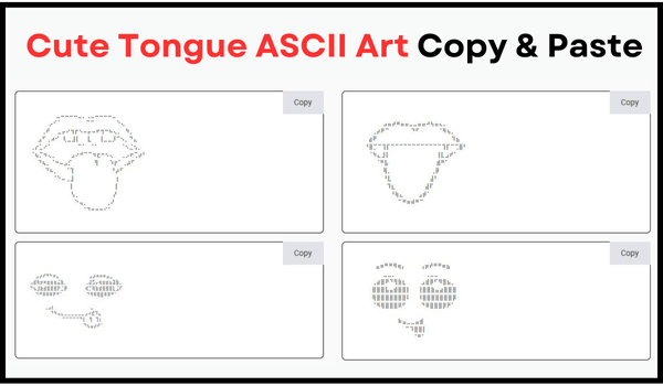Cute Tongue ASCII Art