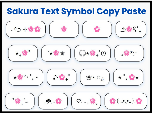 Sakura Text Symbol Copy